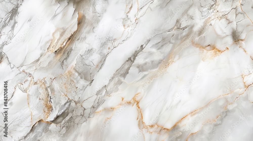 Obraz premium Elegant marble texture with white and gray veining, high-gloss finish