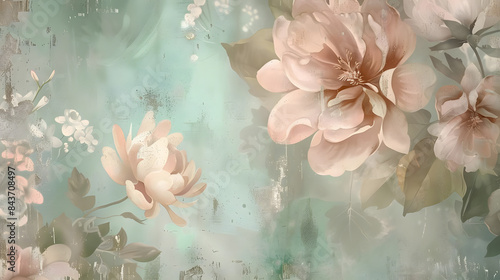 pastel bloom design, nostalgic blossoms, embodies sentiment of love and gratitude. generative ai photo
