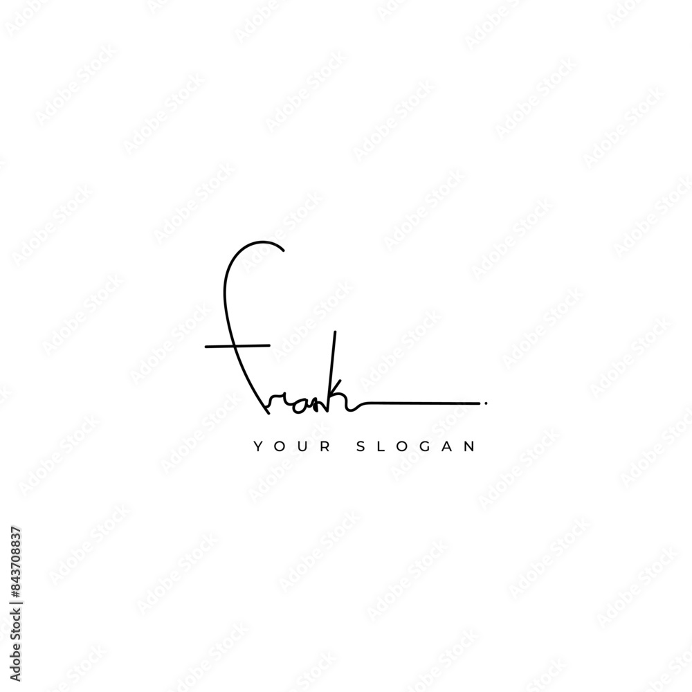 Frank name signature logo vector design Frank name signature logo vector design