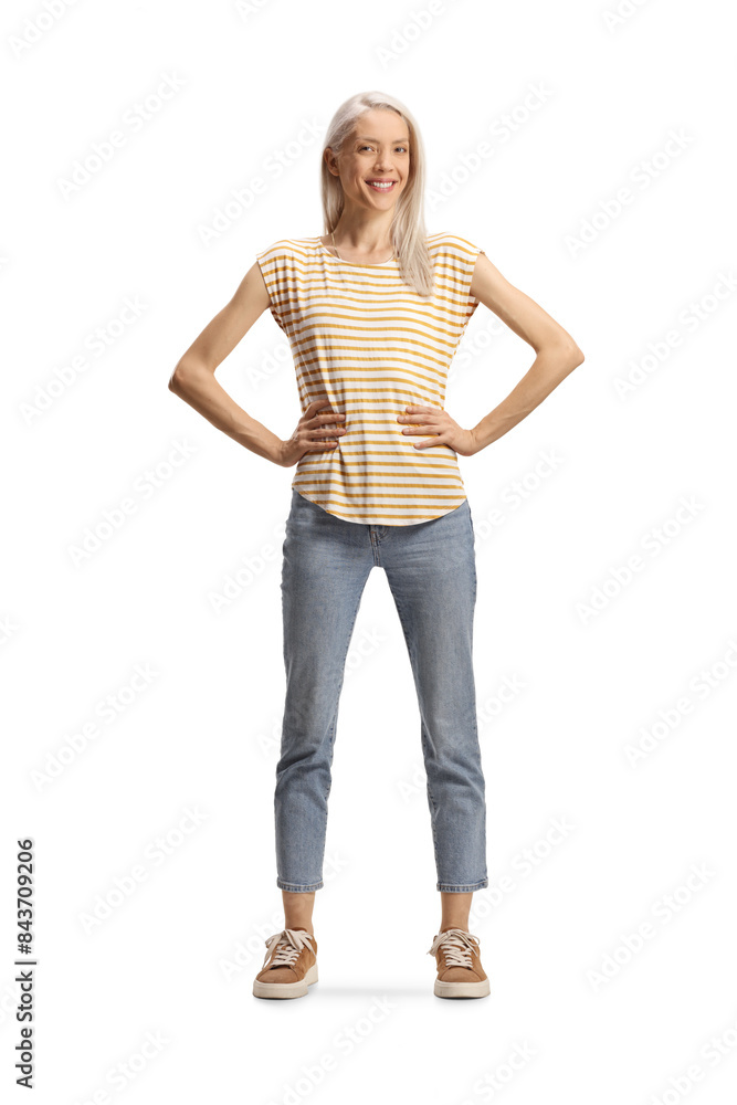 Fototapeta premium Blond smiling casual woman