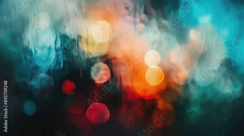 Blurred abstract background with colored spots