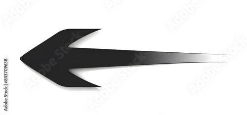  Arrow black curved left 2D and modern design