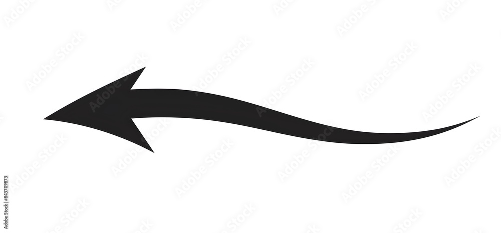 Arrow black curved up minimalistic and 2D img Arrow black curved up minimalistic and 2D img