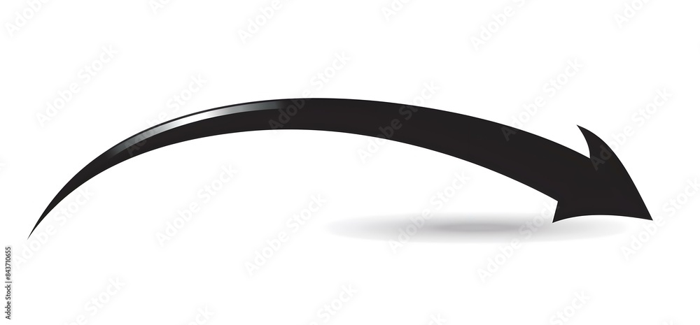 Arrow black curved down sleek and modern img Arrow black curved down sleek and modern img
