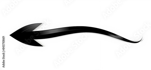  Arrow black curved looped 2D and high resolution design