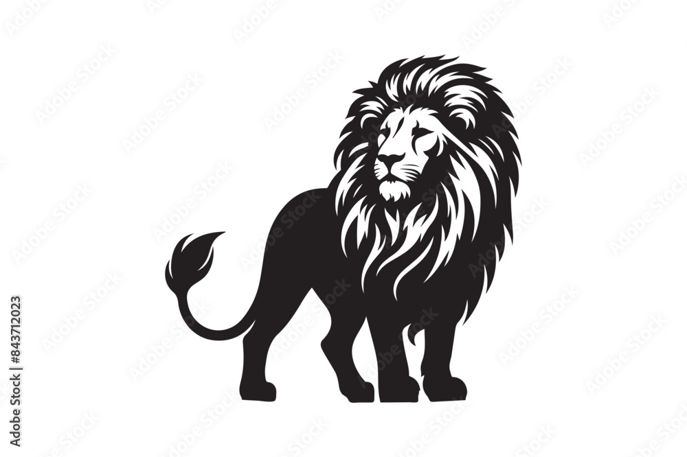 Lion silhouette vector art illustration Lion silhouette vector art illustration