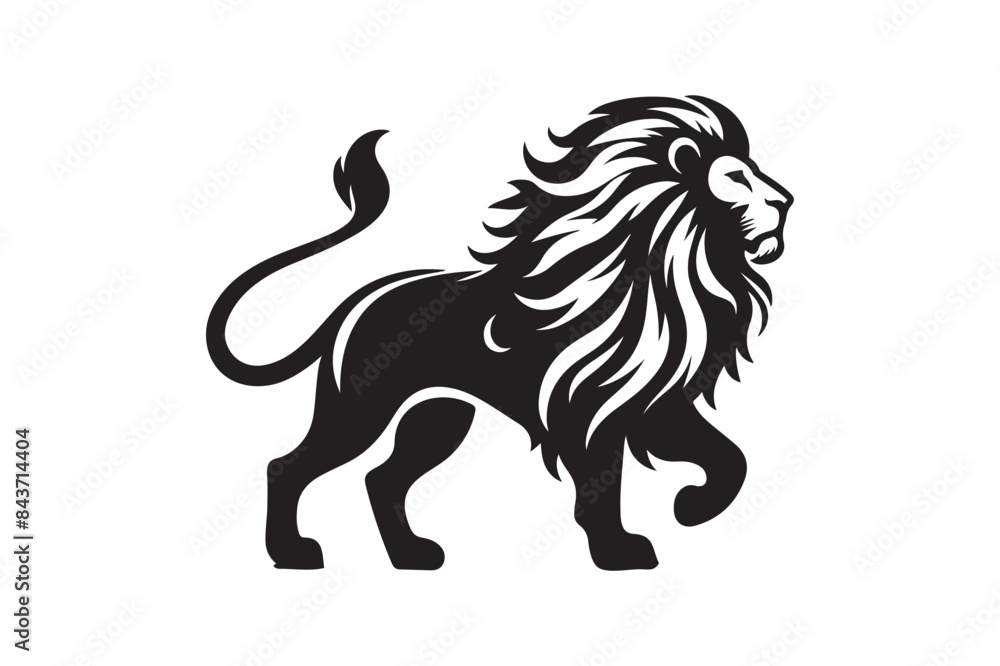 Lion silhouette vector art illustration Lion silhouette vector art illustration