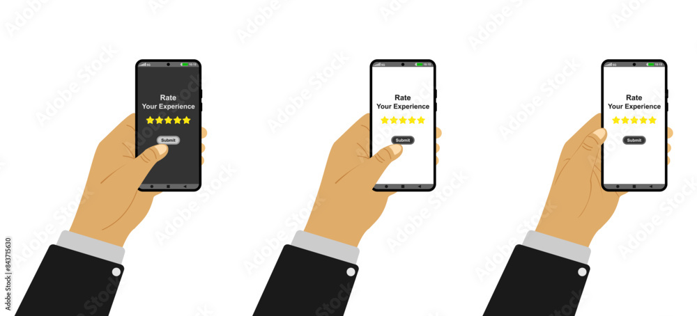five stars rating Feedback, customers review satisfaction concept. 5 stars rating of mobile app online. vector illustration isolated on white background. five stars rating Feedback, customers review satisfaction concept. 5 stars rating of mobile app online. vector illustration isolated on white background.
