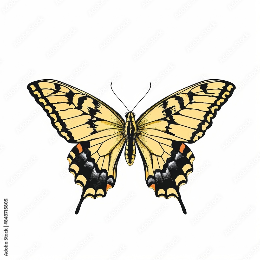 Artistic illustration of beautiful butterfly Artistic illustration of beautiful butterfly
