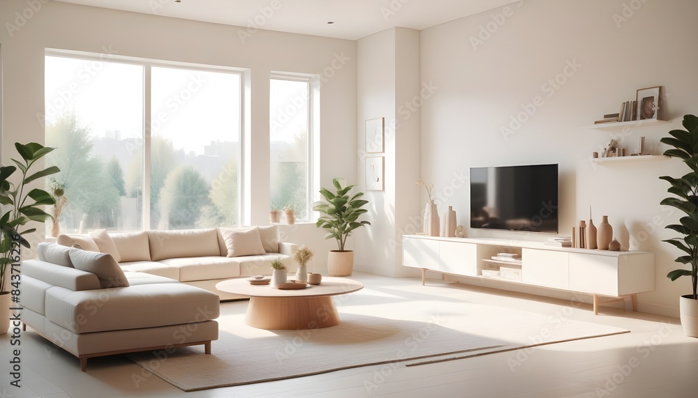 Photo interior modern design room 3D illustration Photo interior modern design room 3D illustration