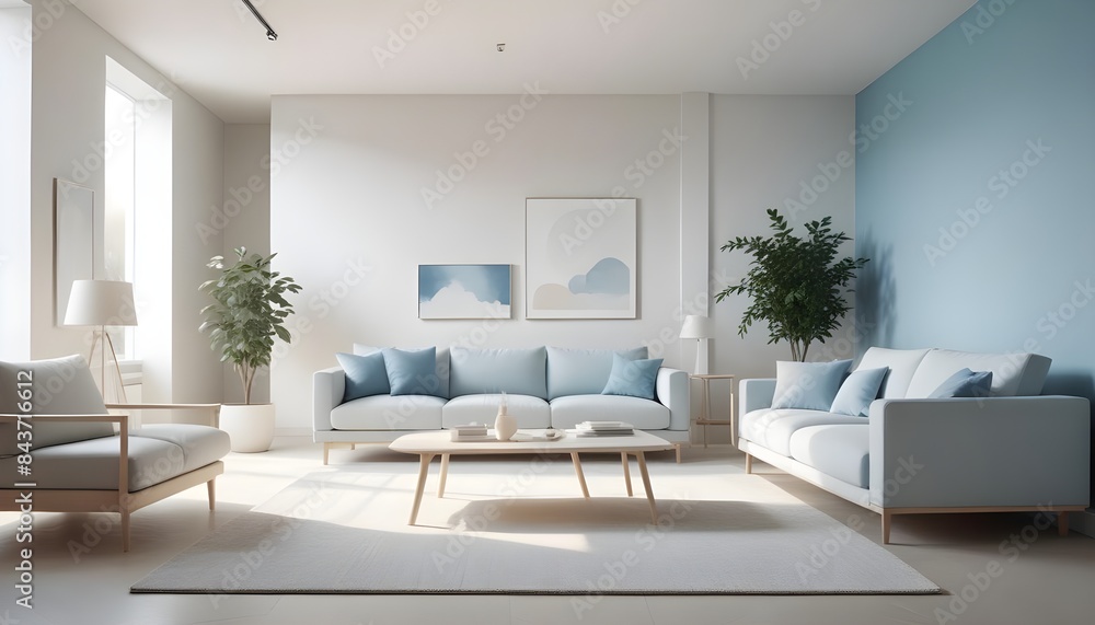 Photo interior modern design room 3D illustration Photo interior modern design room 3D illustration