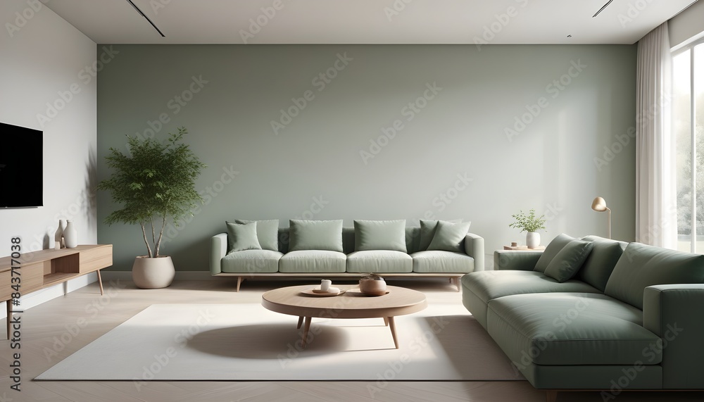 Fototapeta premium Photo interior modern design room 3D illustration