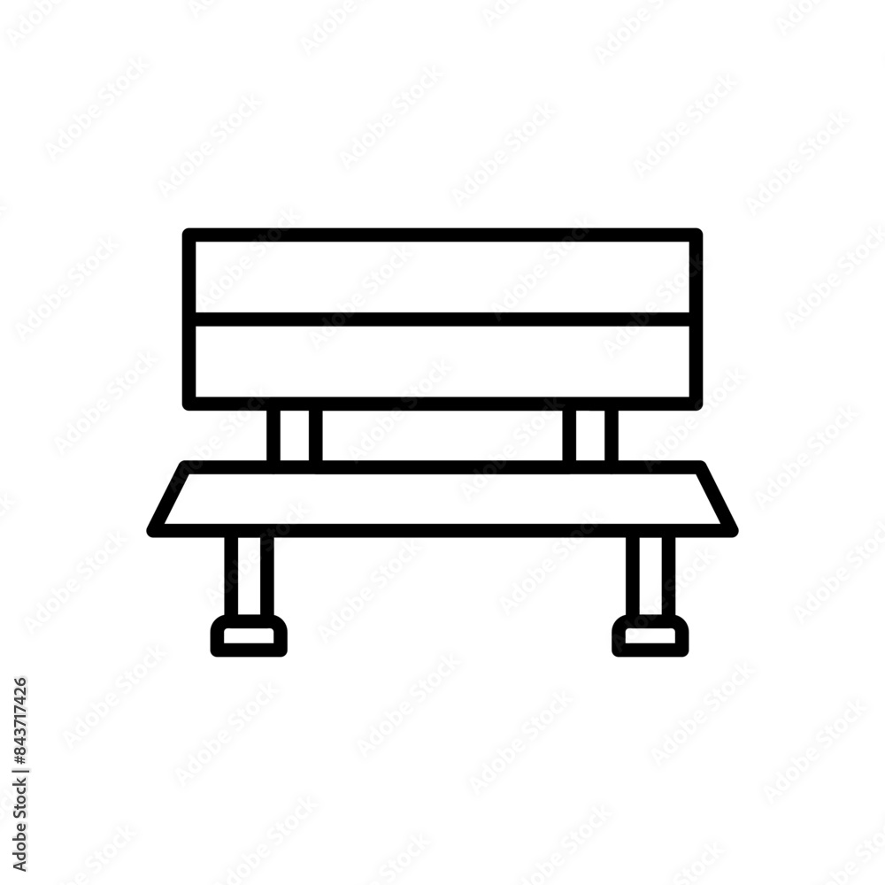 Bench Icon for Outdoor Furniture, Public Parks, and Seating Arrangements Illustrations Bench Icon for Outdoor Furniture, Public Parks, and Seating Arrangements Illustrations