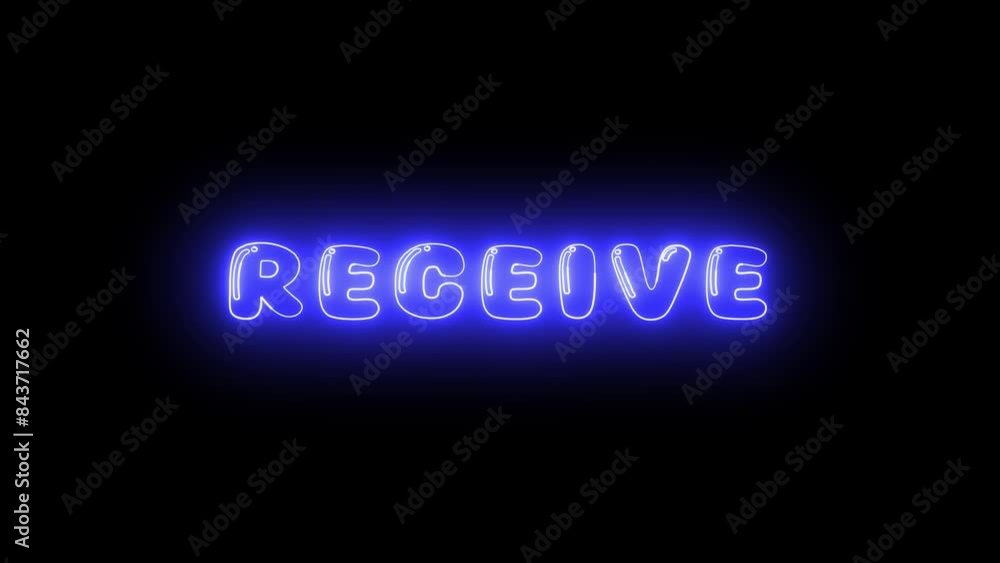Thank you, welcome, hello, host, take in, received, accept, thanks text animated with neon glowing line on black background Thank you, welcome, hello, host, take in, received, accept, thanks text animated with neon glowing line on black background