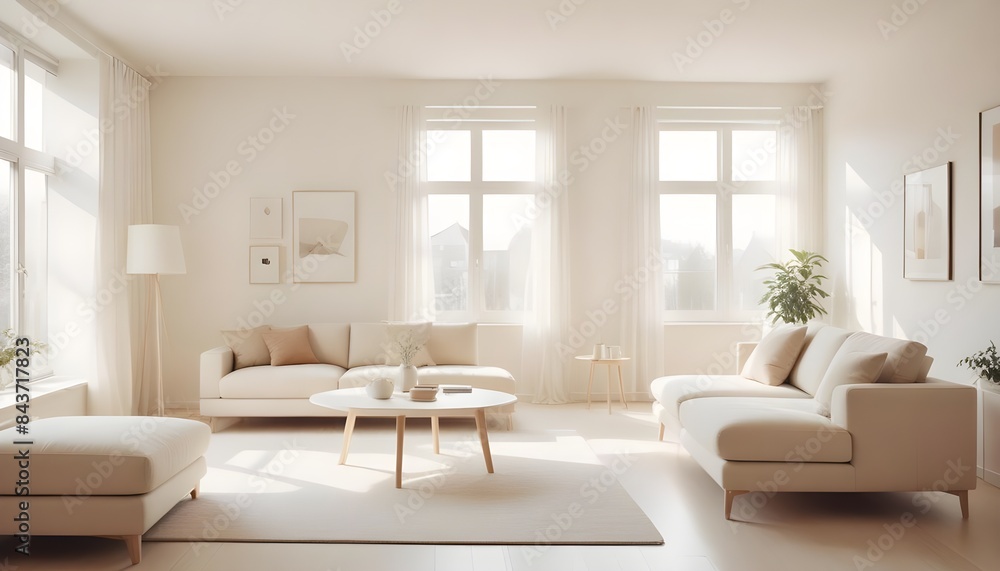 Photo interior modern design room 3D illustration Photo interior modern design room 3D illustration