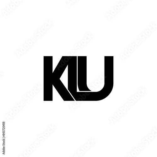 klu typography letter monogram logo design