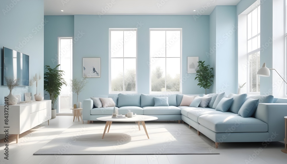 Photo interior modern design room 3D illustration Photo interior modern design room 3D illustration