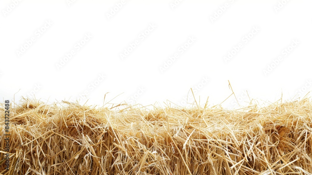 A pile of hay over white background isolated A pile of hay over white background isolated