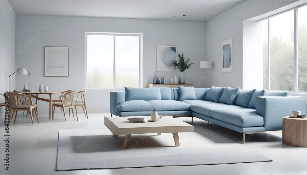 Photo interior modern design room 3D illustration Photo interior modern design room 3D illustration