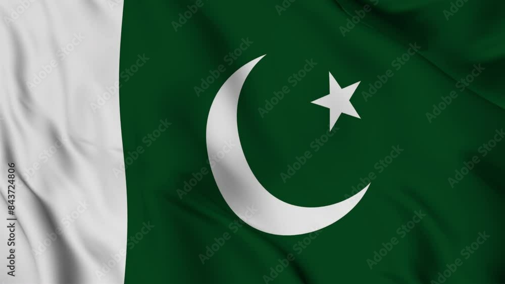 A beautiful view of the Pakistan flag video. 3d flag-waving video. Pakistan flag 4K resolution. A beautiful view of the Pakistan flag video. 3d flag-waving video. Pakistan flag 4K resolution.