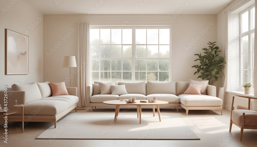 Photo interior modern design room 3D illustration Photo interior modern design room 3D illustration