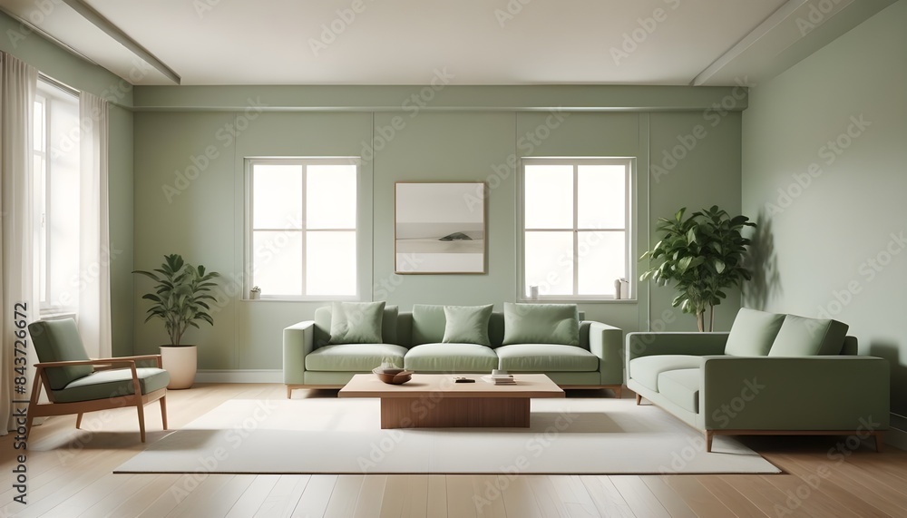 Photo interior modern design room 3D illustration Photo interior modern design room 3D illustration