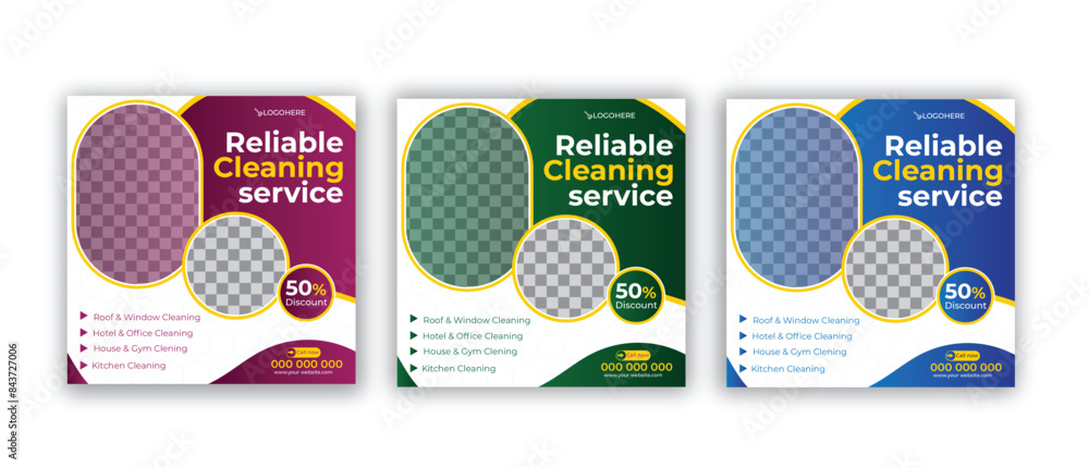 Cleaning service social media post banner template. Home Cleaning social media post banner. office, home and hotel cleaning social media post banner. Cleaning service marketing post banner design Cleaning service social media post banner template. Home Cleaning social media post banner. office, home and hotel cleaning social media post banner. Cleaning service marketing post banner design