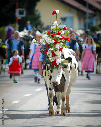 The traditions of the desalps in Switzerland photo