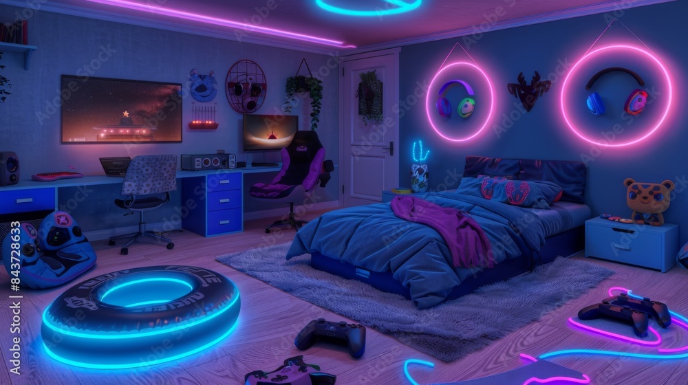As dusk settles over the city, a modern basement glows As dusk settles over the city, a modern basement glows