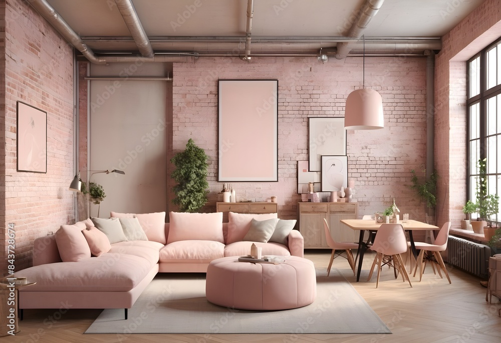 Photo modern style conceptual interior room 3d illustration Photo modern style conceptual interior room 3d illustration