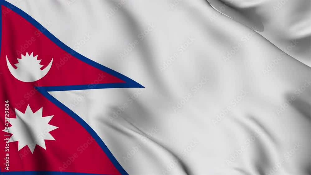A beautiful view of the Nepal flag video. 3d flag-waving video. Nepal flag 4K resolution. A beautiful view of the Nepal flag video. 3d flag-waving video. Nepal flag 4K resolution.