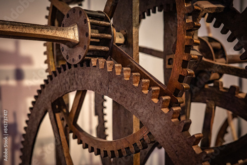 Ancient clockwork mechanism and gears