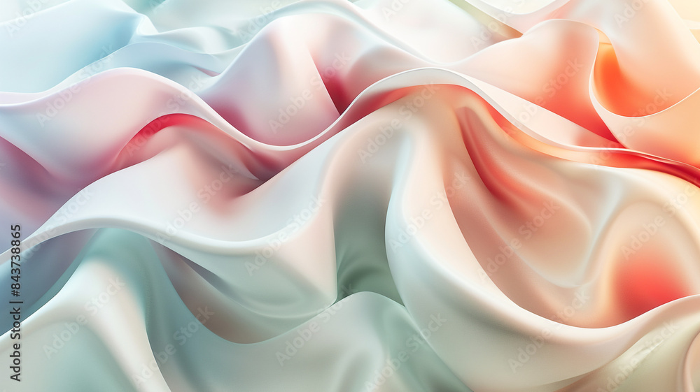 Obraz premium Dynamic Interlocking 3D Forms with Sleek Neon Backdrop