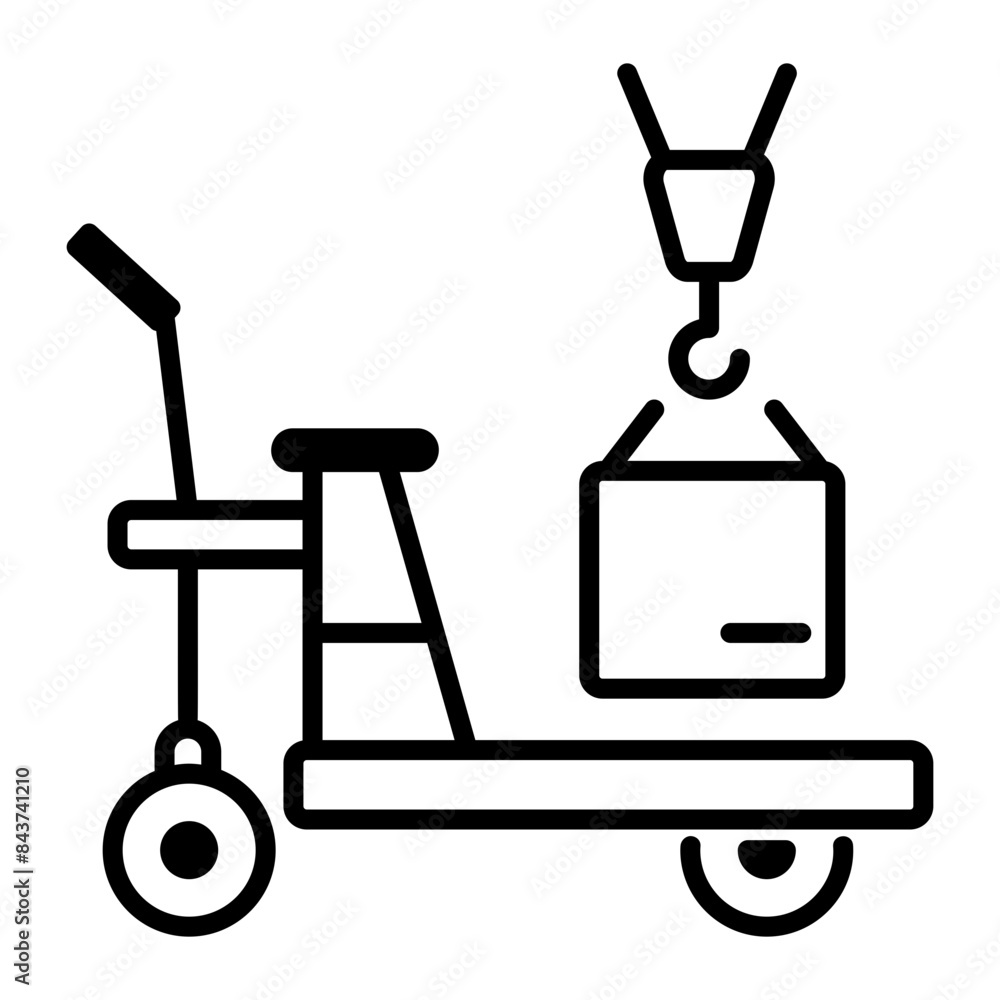Check line icon of warehouse truck Check line icon of warehouse truck