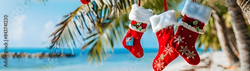 Santa Filling Beach Themed ...