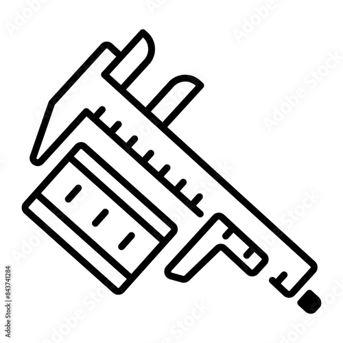 A handy line icon of vernier caliper 