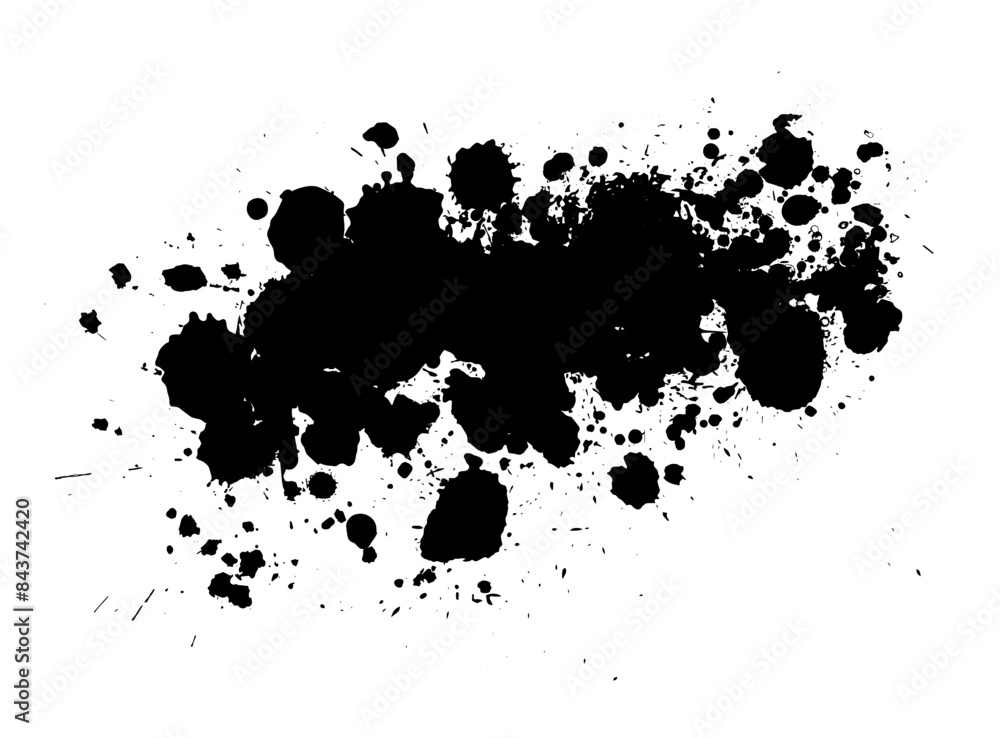 Abstract black blot object. hand drawing. Not AI. Vector illustration Abstract black blot object. hand drawing. Not AI. Vector illustration