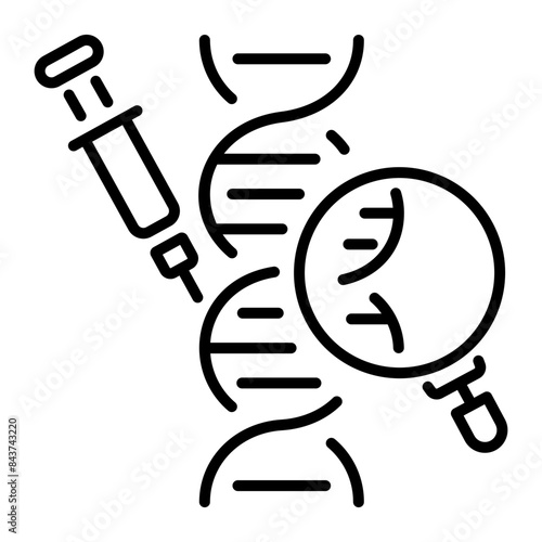Grab this outline icon of depicting dna modification 