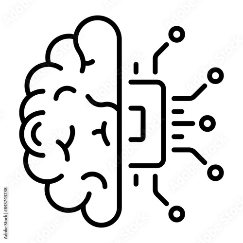 Visually appealing line icon of neurology