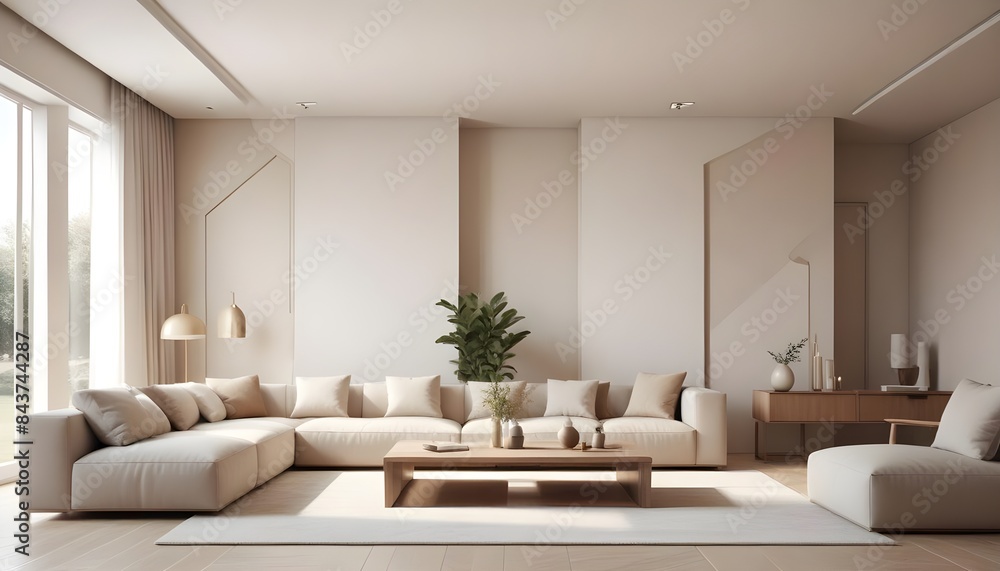 white and gold theme modern interior