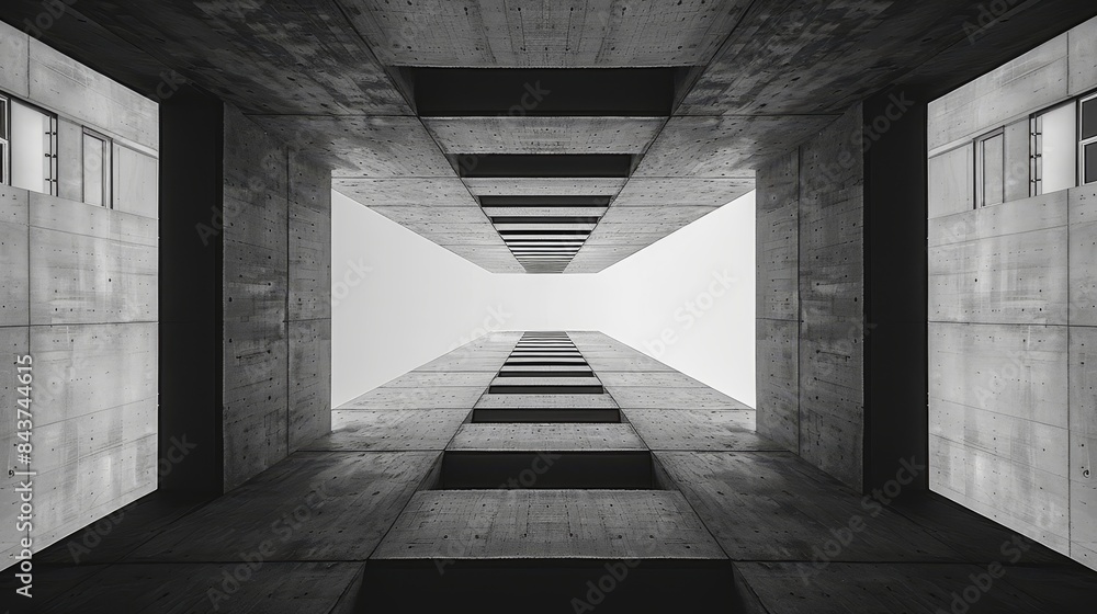 Generate an image showcasing the harmony of geometry and structure Generate an image showcasing the harmony of geometry and structure
