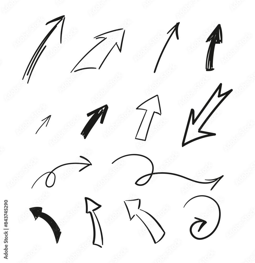 Hand drawn arrows ink vector Sketch Hand drawn arrows ink vector Sketch