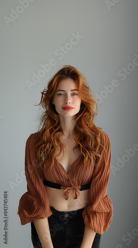 beautiful redhead model 