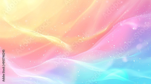 Soft Dreamy Pastel Rainbow Blurred Background - Vector Illustration in Flat Design Style