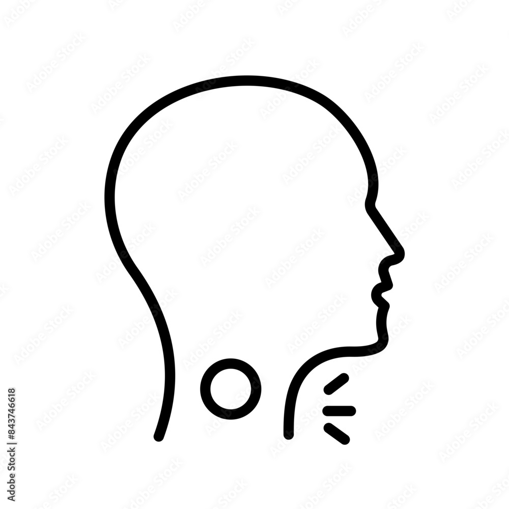 Sore Throat Icon for Medical Symptoms, Health Issues, and Pain Relief Graphics Sore Throat Icon for Medical Symptoms, Health Issues, and Pain Relief Graphics