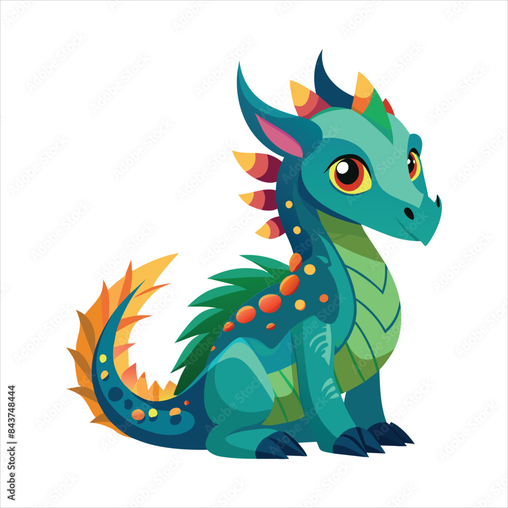 green dragon cartoon a dragon sitting colorful'' white background green dragon cartoon a dragon sitting colorful'' white background