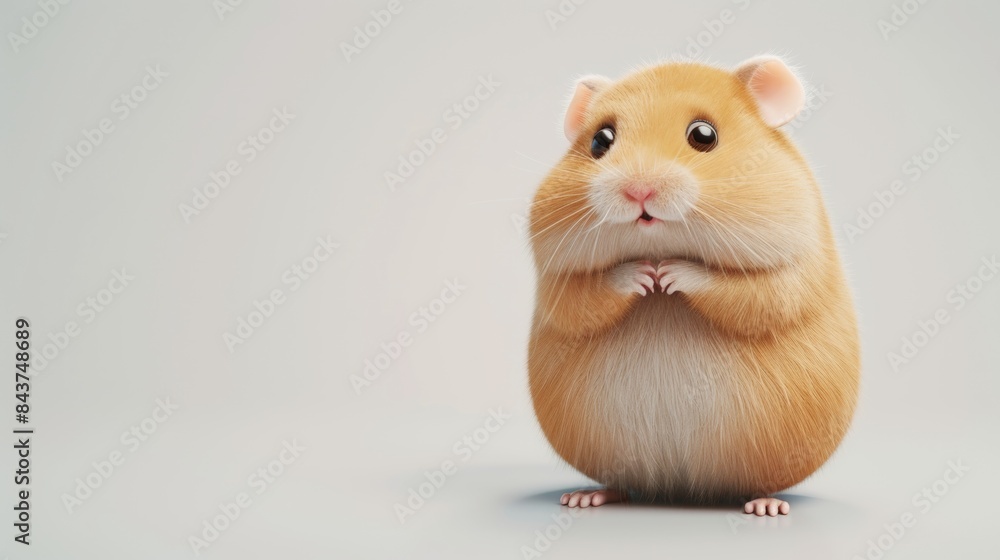 Cute hamster. Flat vector illustration. Cute hamster. Flat vector illustration.