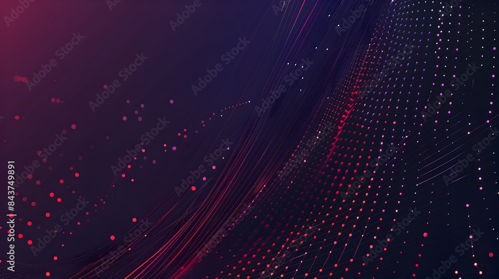 Fototapeta premium Minimalist Tech-Inspired Abstract Background with Geometric Lines and Dots