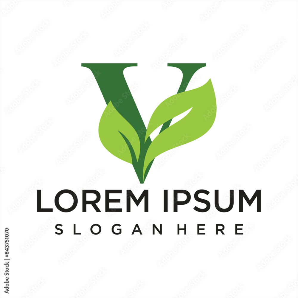 Letter leaf logo design simple concept Premium Vector Letter leaf logo design simple concept Premium Vector