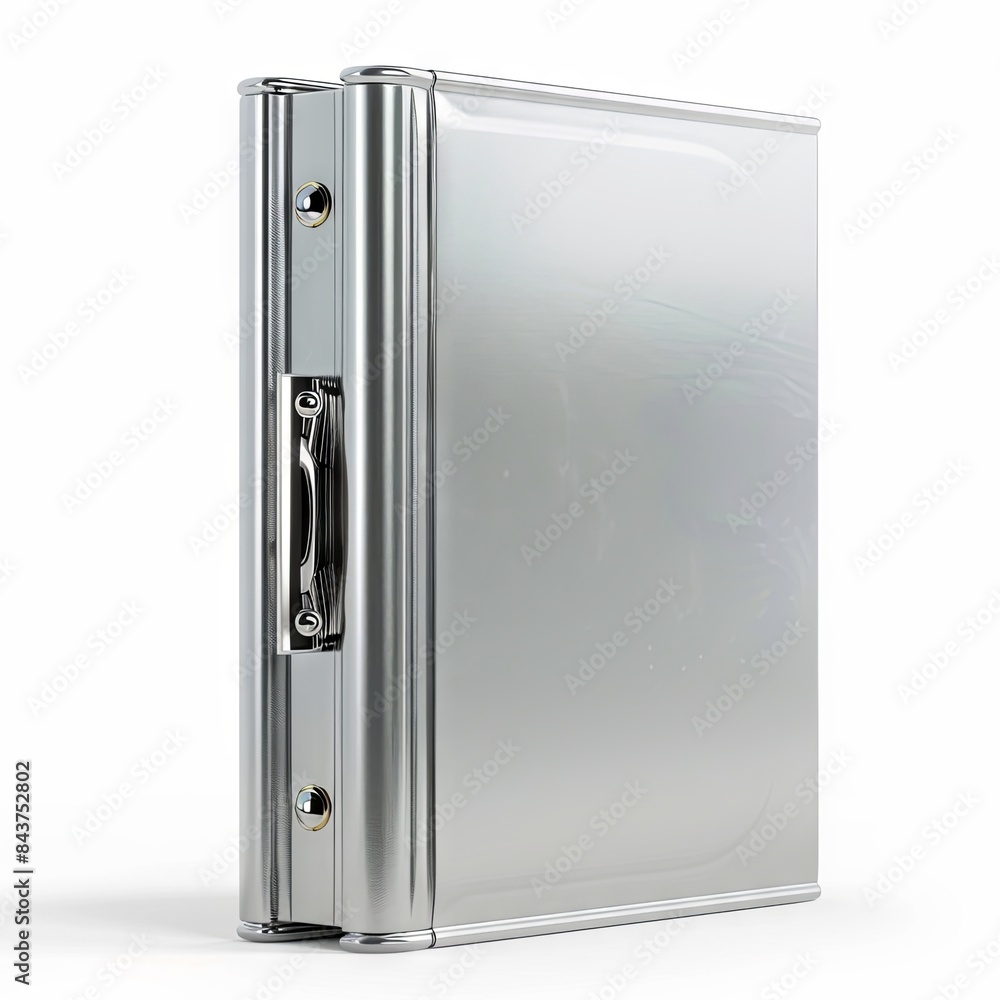 Isolated silver binder on white background Isolated silver binder on white background